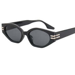 Damen auffällige Vintage-Sonnenbrille mit asymmetrischem Rahmen Karnz