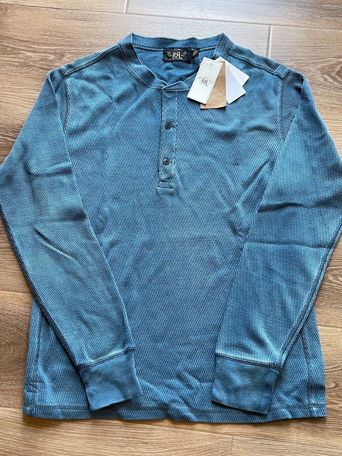RRL Indigo Jersey Henry T-Shirt