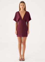 Only For You Mini Dress - Burgundy
