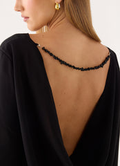 Orelia Long Sleeve Top - Black