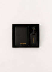 Passport Holder & Luggage Tag Set - Black