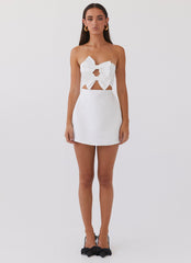 Girl Crush Bow Mini Dress - White