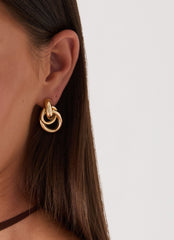 Plus One Earrings - Gold