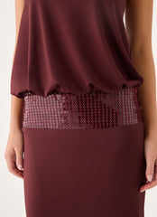 Posine Strapless Maxi Dress - Maroon