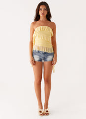 Prima Donna Strapless Top - Yellow