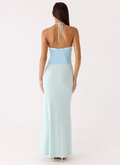 Romilly Mesh Maxi Dress - Teal