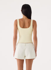 Rosamel Beaded Tank Top - Yellow