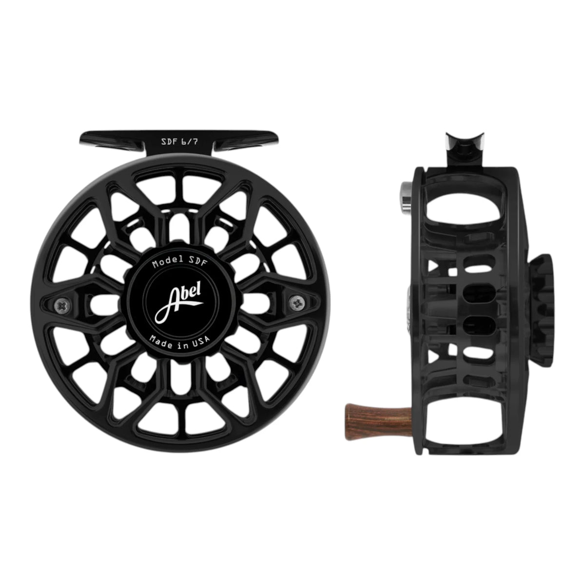 Abel SDF Ported Fly Reel 6/7 wt - Black