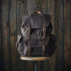 Vintage Bergan Leather Backpack (Vintage Brown)
