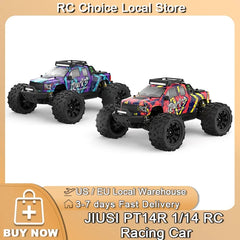 JIUSI PT14R V3 1/14 RC Racing Car 3S Battery 4WD 80km/h Brushless Motor 2.4G Remote Control 35C High Speed Off-road RC Truck