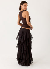 Silvanna Maxi Skirt - Chocolate