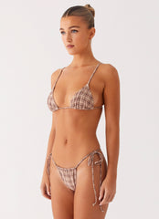 Soffa Bikini Bottom - Brown Check