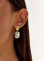 Soft Ember Earrings - Pearl