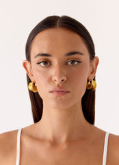 Sol Beam Earrings - Gold