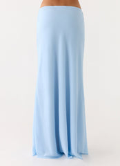 Star Girl Chiffon Maxi Skirt - Blue
