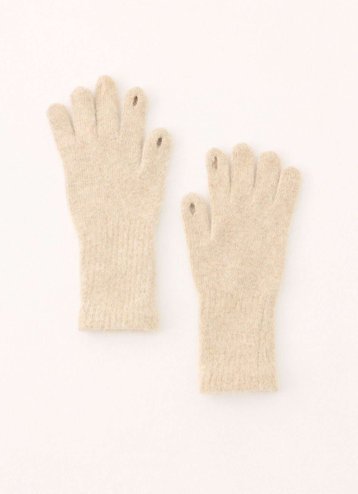 Stormy Weather Knit Gloves - Cream
