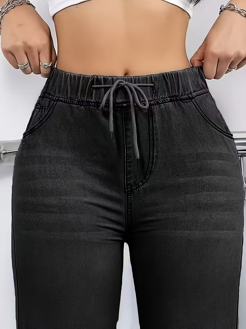 Women’s High-Waisted Skinny Jeans – Stretch, Tapered Leg, All-Season
