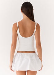 Sugar Talking Mini Skort - White