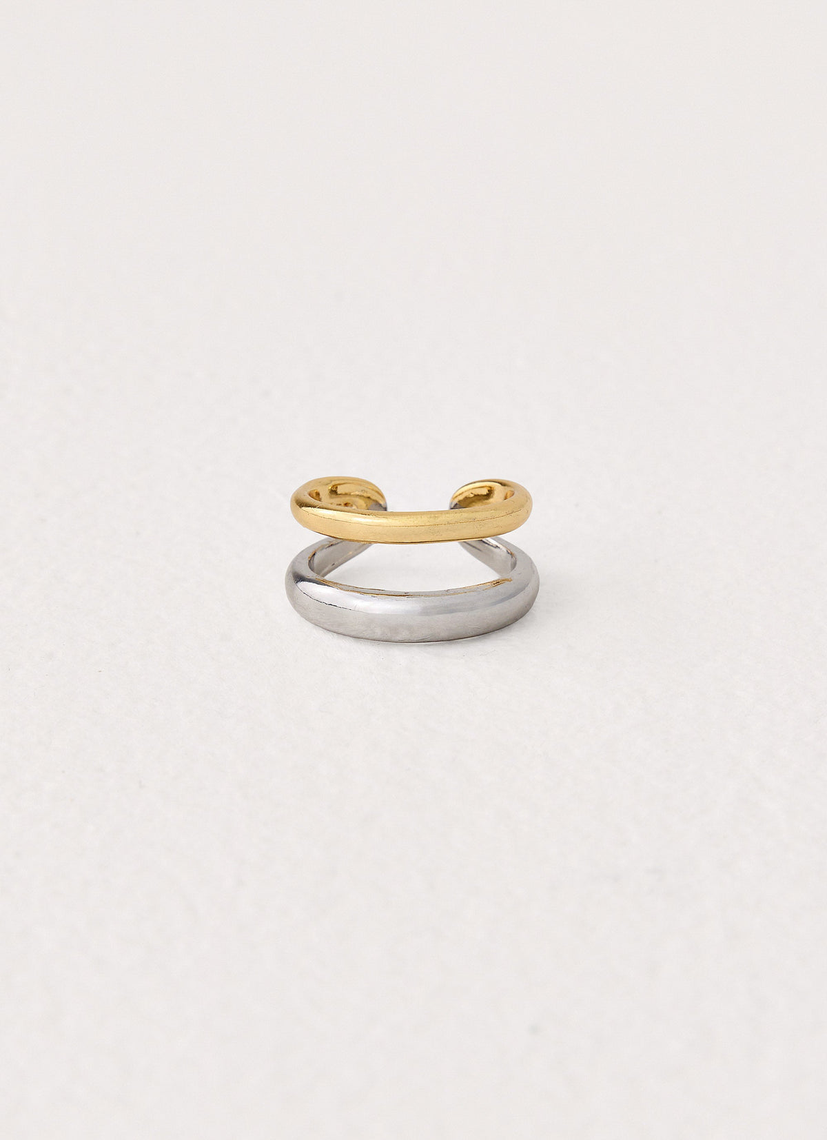 Sweet Contrast Ring - Gold/Silver Metal