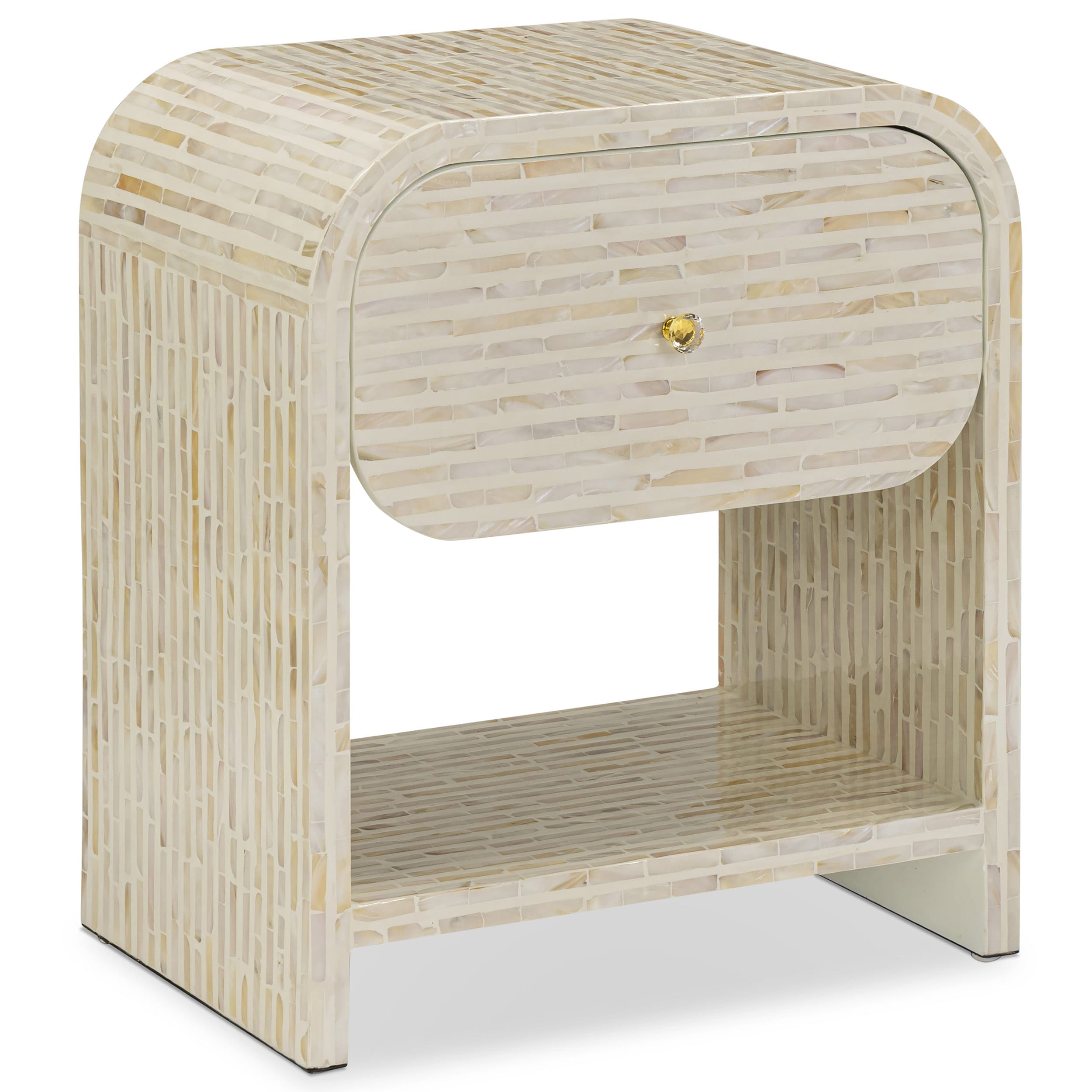 Borno Mother of Pearl Nightstand, Natural