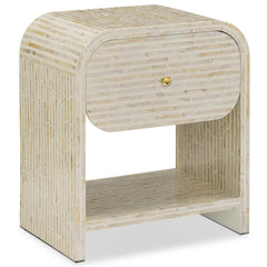 Borno Mother of Pearl Nightstand, Natural