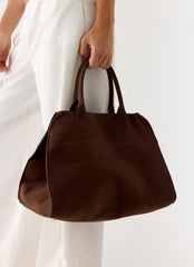 Twilight Drift Faux Suede Bag - Espresso