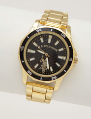 MEN'S GOLDTONE BRACELET WATCH - U.S. Polo Assn.