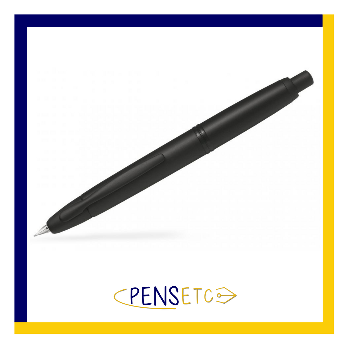 Pilot Capless Vanishing Point Retractable Fountain Pen Matt Black/Matt Black Trims FC-1800R-BM-M-C - Pens Etc