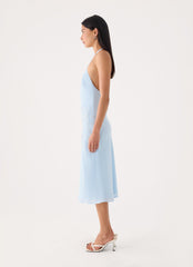 Valeska Beaded Midi Dress - Blue