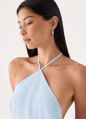 Valeska Beaded Midi Dress - Blue