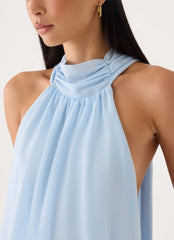 Verbina Scarf Mini Dress - Blue