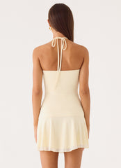 Vittoria Mini Dress - Baby Yellow