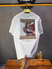 T-Shirt Oversize Blanc  — Femme Orientale 5151