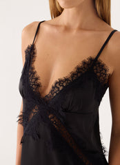 Winona Night Cami Top - Black
