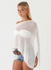 Yas Knit Cape - Off White