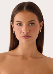 Yin & Yang Earrings - Silver /Gold