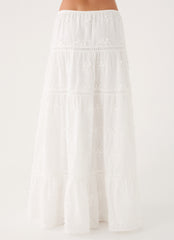 Yours To Keep Maxi Skirt - White