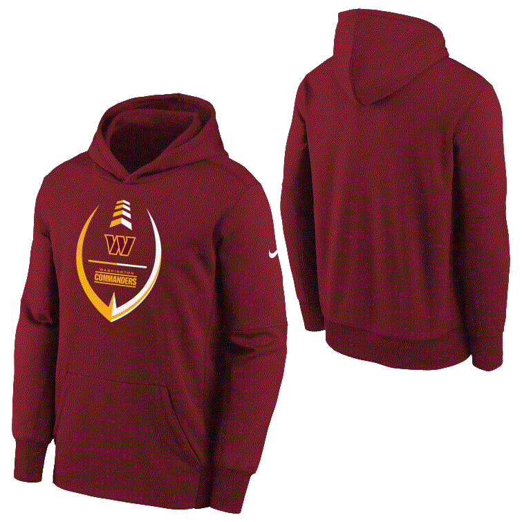 Commanders Youth Nike Icon Performance Pullover Sweatshirt
