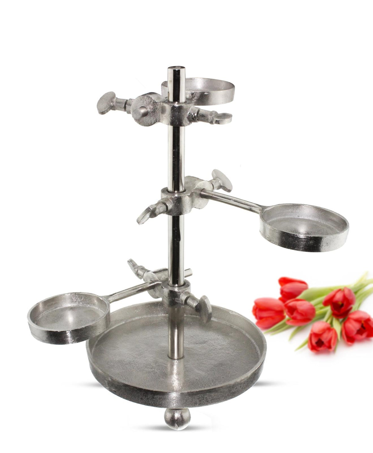 Candlestick made of aluminum 3-armed tealight holder candle holder candle tray candle bowl candlestick