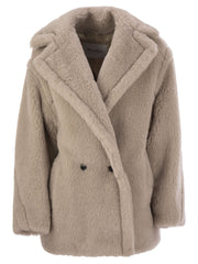 Max Mara Olga Teddy Bear Icon Coat Short In Alpaca And Wool