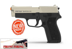 Retay 9MM Baron Two-Tone Satin Finish Front Firing Model Blank Gun - Tophatter's Guns'N'Weapons Store - FREE SHIPPING Collectible Weapons - Tophatter Daily Deals