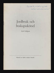 Karl Fahlgren : Jordbruk och boskapsskötsel