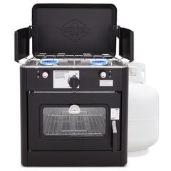 Hike Crew Gas Camping Oven, CSA Approved 2-Burner Stove & Camp Oven with Bag, Igniter & More - Black