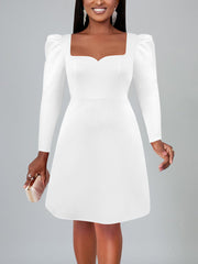 Square Neck Bow Backless Party Dress