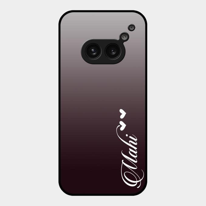 Customize Name Gradient Glass Case Cover Grey For Nothing Phone 2A 5G