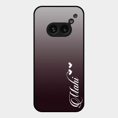 Customize Name Gradient Glass Case Cover Grey For Nothing Phone 2A 5G