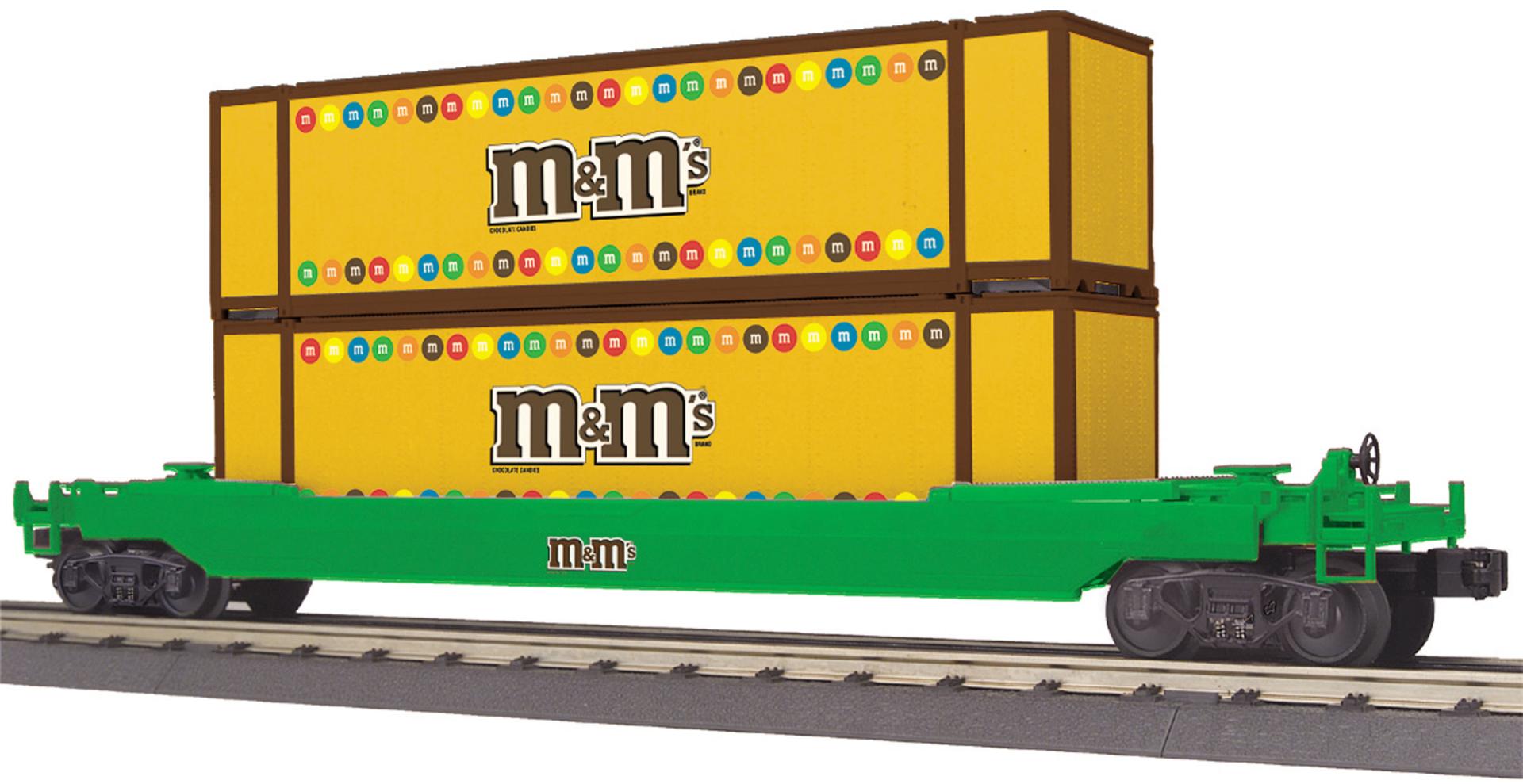 MTH Railking 30-76391 MARS - M&Ms husky stack intermodal car O SCALE Used Excellent