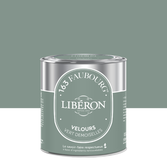 Peinture mur, boiserie vert demoiselles velours LIBÉRON 163 faubourg 0.5L