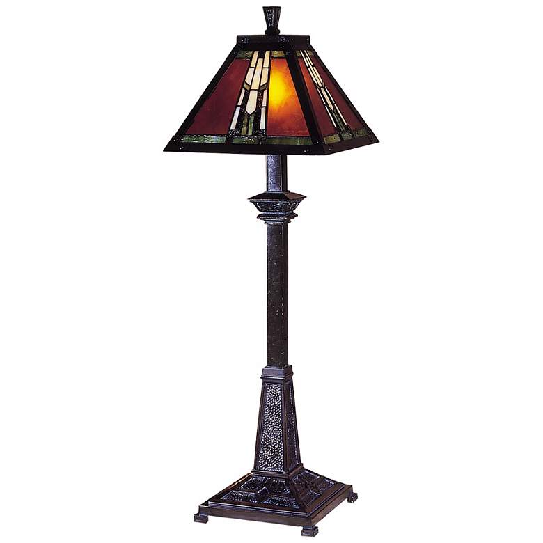 Dale Tiffany Amber Monarch Mission Style Buffet Lamp