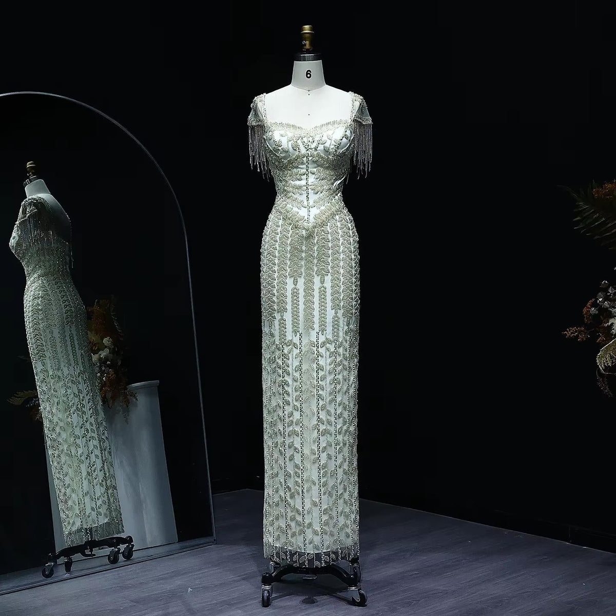 Luxury Pink Cream Evening Dress Formal Party Gowns SS712